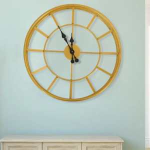Modern Double Pipe Iron Wall Clock