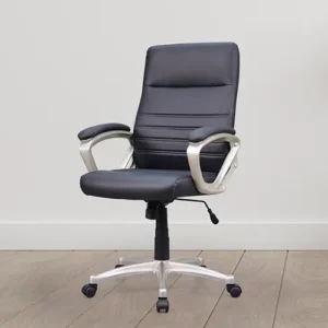 Leatherette Office Chair With Revolving Base