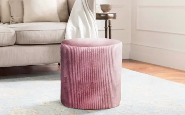Rib Ottoman – Blush