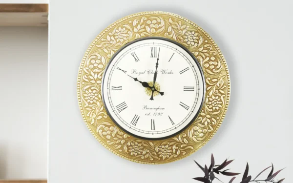 Flat Brass Clock