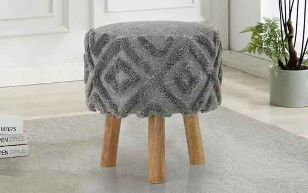 Molfino Ottoman – Silver