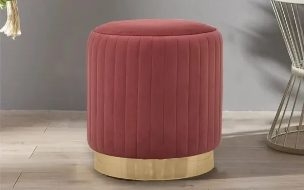 Rib Ottoman – Rust Color