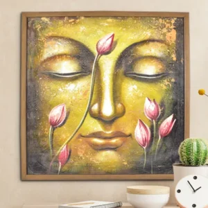 Acrylic Buddha with lotus picture frame